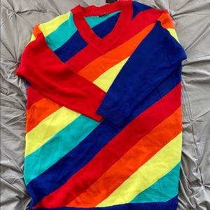Rainbow Sweater Dress NEVER WORN